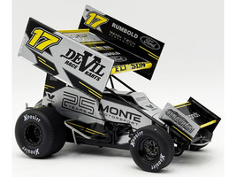 Winged Sprint Car #17 Cory Eliason Devil Race Karts Monte Motorsports 2025 1/18 Diecast Model Car ACME A1825010