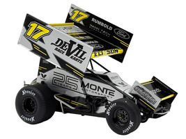 Winged Sprint Car #17 Cory Eliason Devil Race Karts Monte Motorsports 2025 1/18 Diecast Model Car ACME A1825010