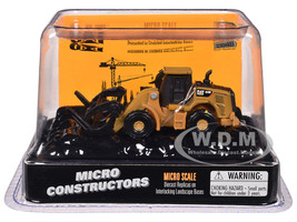 CAT Caterpillar 950M Wheel Loader Log Fork Version Yellow Micro Constructor Series Diecast Model Diecast Masters 85969CS