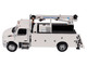 Peterbilt 536 Auto Crane Titan85 Body HC14 Crane Work Truck with Miller EnPak White Transport Series 1/50 Diecast Model Diecast Masters 71214