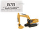 CAT Caterpillar 395 Next Generation Hydraulic Excavator Mass Excavator Version Yellow with Additional Tools High Line Series 1/87 HO Diecast Model Diecast Masters 85778