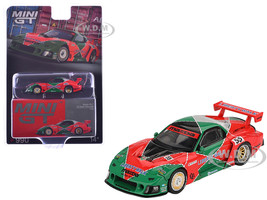 Mazda RX 7 LB Super Silhouette RHD Right Hand Drive #55 787B Tribute Red and Green Limited Edition 1/64 Diecast Model Car Mini GT MGT00990