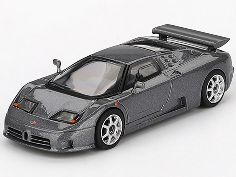 Bugatti EB110 Super Sport Grigio Scuro Dark Gray Metallic Limited Edition 1/64 Diecast Model Car Mini GT MGT01002