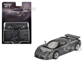 Bugatti EB110 Super Sport Grigio Scuro Dark Gray Metallic Limited Edition 1/64 Diecast Model Car Mini GT MGT01002