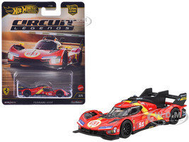Ferrari 499P #51 Red with Yellow Stripes Circuit Legends Series Diecast Model Car Hot Wheels JBK49