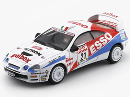 Toyota Celica GT Four #21 Gilberto Pianezzola Loris Roggia Rallye Sanremo Rallye d Italia 1996 with Extra Wheels 1/64 Diecast Model Car BM Creations 64B0421