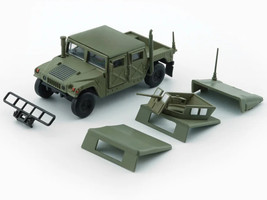 HUMVEE 4 CT Military Vehicle Olive Green with Alternative Tops 1/64 Diecast Model Car BM Creations 64B0458