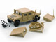 HUMVEE 4 CT Military Vehicle Desert Tan with Alternative Tops 1/64 Diecast Model Car BM Creations 64B0459