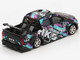 Isuzu D Max Lowrider Pickup Truck RHD Right Hand Drive HKS Black with Graphics Thailand Diecast Expo 2025 1/64 Diecast Model Car BM Creations 64B0463