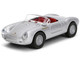 1955 Porsche 550 Spyder Silver Metallic with Red Interior Collection Series 1/64 Diecast Model Car Majorette MJ8505001007