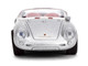 1955 Porsche 550 Spyder Silver Metallic with Red Interior Collection Series 1/64 Diecast Model Car Majorette MJ8505001007