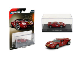 1965 Ford GT40 MK1 #25 Red Metallic with Gold Stripes Collection Series 1/64 Diecast Model Car Majorette MJ8505001008