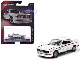 1975 BMW 3 0 CSL White with Red and Blue Stripes Collection Series 1/64 Diecast Model Car Majorette MJ8505001009