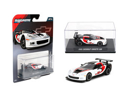 2005 Chevrolet Corvette C6R #16 White with Black and Red Graphics Collection Series 1/64 Diecast Model Car Majorette MJ8505001012