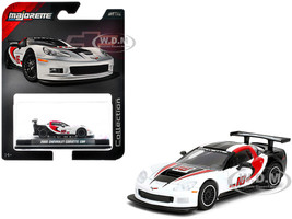 2005 Chevrolet Corvette C6R #16 White with Black and Red Graphics Collection Series 1/64 Diecast Model Car Majorette MJ8505001012