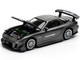 Mazda RX7 FD RE Amemiya Widebody RHD Right Hand Drive Gunmetal Gray Metallic with Carbon Hood 1/64 Diecast Model Car Pop Race PR640255