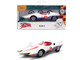Mach 5 White with Red Stripes and Interior Speed Racer 1967 TV Series Anime Hollywood Rides Series 1/32 Diecast Model Car Jada 35882
