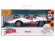 Mach 5 White with Red Stripes and Interior Speed Racer 1967 TV Series Anime Hollywood Rides Series 1/32 Diecast Model Car Jada 35882