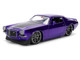 1971 Chevrolet Camaro Z 28 Purple Metallic with Black Hood Bigtime Muscle Series 1/24 Diecast Model Car Jada 36592 1971 Chevrolet Camaro Z 28 Purple Metallic with Black Hood Bigtime Muscle Series 1/24 Diecast Model Car Jada 36592