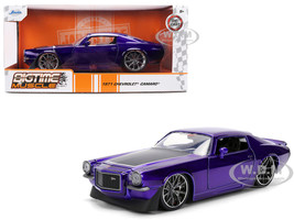 1971 Chevrolet Camaro Z 28 Purple Metallic with Black Hood Bigtime Muscle Series 1/24 Diecast Model Car Jada 36592