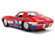 1963 Chevrolet Corvette Stingray #63 Chevy Racing Red with White and Blue Stripes Bigtime Muscle Series 1/24 Diecast Model Car Jada 36594