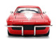 1963 Chevrolet Corvette Stingray #63 Chevy Racing Red with White and Blue Stripes Bigtime Muscle Series 1/24 Diecast Model Car Jada 36594