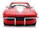 1963 Chevrolet Corvette Stingray #63 Chevy Racing Red with White and Blue Stripes Bigtime Muscle Series 1/24 Diecast Model Car Jada 36594