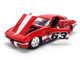 1963 Chevrolet Corvette Stingray #63 Chevy Racing Red with White and Blue Stripes Bigtime Muscle Series 1/24 Diecast Model Car Jada 36594