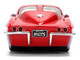1963 Chevrolet Corvette Stingray #63 Chevy Racing Red with White and Blue Stripes Bigtime Muscle Series 1/24 Diecast Model Car Jada 36594