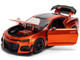 2024 Chevrolet Camaro ZL1 1LE Orange Metallic with Black Stripes Bigtime Muscle Series 1/24 Diecast Model Car Jada 36596