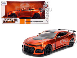 2024 Chevrolet Camaro ZL1 1LE Orange Metallic with Black Stripes Bigtime Muscle Series 1/24 Diecast Model Car Jada 36596