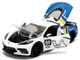 2020 Chevrolet Corvette Stingray C8 #89 Michelin White with Yellow and Blue Stripes Bigtime Muscle Series 1/24 Diecast Model Car Jada 36597