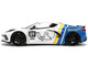 2020 Chevrolet Corvette Stingray C8 #89 Michelin White with Yellow and Blue Stripes Bigtime Muscle Series 1/24 Diecast Model Car Jada 36597