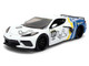2020 Chevrolet Corvette Stingray C8 #89 Michelin White with Yellow and Blue Stripes Bigtime Muscle Series 1/24 Diecast Model Car Jada 36597