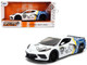 2020 Chevrolet Corvette Stingray C8 #89 Michelin White with Yellow and Blue Stripes Bigtime Muscle Series 1/24 Diecast Model Car Jada 36597