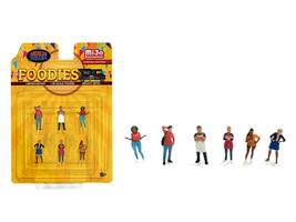 Foodies 6 piece Diecast Figure Set 6 Figures Limited Edition for 1/64 Scale Models American Diorama AD-64531MJ
