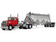 Ford LTL 9000 Day Cab with Heil Pneumatic Tank Trailer Heil Red 1/64 Diecast Model DCP/First Gear 60-2103