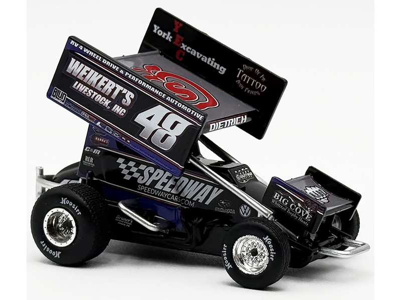 Winged Sprint Car #48 Danny Dietrich Weikert s Livestock Speedway Cars Gary Kauffman Racing (2025) 1/50 Diecast Model Car ACME A5025001