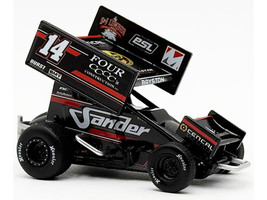 Winged Sprint Car #14 Spencer Bayston Four CCCC s Construction Sander Jason Meyers Racing 2025 1/50 Diecast Model Car ACME A5025006