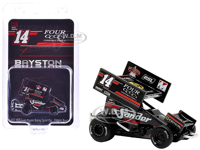 Winged Sprint Car #14 Spencer Bayston Four CCCC s Construction Sander Jason Meyers Racing 2025 1/50 Diecast Model Car ACME A5025006