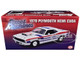 1970 Plymouth HEMI Cuda Street Machine White with Red and Blue Stripes Limited Edition to 366 pieces Worldwide 1/18 Diecast Model Car ACME A1806136