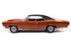 1966 Pontiac GTO Copper Blaze Metallic with Black Vinyl Top Hemmings Muscle Machines July 2024 Cover Car American Muscle Series 1/18 Diecast Model Car Auto World AMM1346