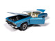 1969 Chevrolet Chevelle SS 396 Azure Turquoise Metallic with White Stripes White Vinyl Top and Interior Muscle Car & Corvette Nationals MCACN American Muscle Series 1/18 Diecast Model Car Auto World AMM1348