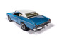 1969 Chevrolet Chevelle SS 396 Azure Turquoise Metallic with White Stripes White Vinyl Top and Interior Muscle Car & Corvette Nationals MCACN American Muscle Series 1/18 Diecast Model Car Auto World AMM1348