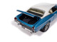 1969 Chevrolet Chevelle SS 396 Azure Turquoise Metallic with White Stripes White Vinyl Top and Interior Muscle Car & Corvette Nationals MCACN American Muscle Series 1/18 Diecast Model Car Auto World AMM1348