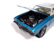 1969 Chevrolet Chevelle SS 396 Azure Turquoise Metallic with White Stripes White Vinyl Top and Interior Muscle Car & Corvette Nationals MCACN American Muscle Series 1/18 Diecast Model Car Auto World AMM1348