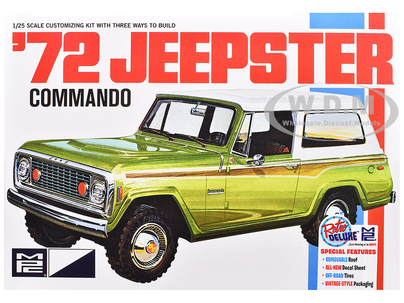 Skill 2 Model Kit 1972 Jeep Jeepster Commando 1/25 Scale Model MPC MPC1021