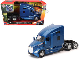 Kenworth T680 Truck Tractor Blue Metallic Long Haul Truckers Series 1/32 Diecast Model New Ray NR11083