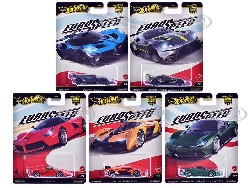 Euro Speed 5 piece Set Car Culture 2025 Series L Diecast Model Cars Hot Wheels FPY86-961L