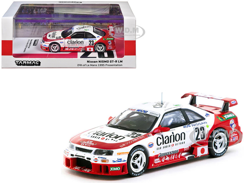 Nissan NISMO GT R LM #23 Kazuyoshi Hoshino Toshio Suzuki Masahiko Kageyama Presentation 24 Hours of Le Mans 1995 Hobby64 Series 1/64 Diecast Model Car Tarmac Works T64-067-95LM23